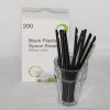 Black Plastic Spoon Straws Qty 200